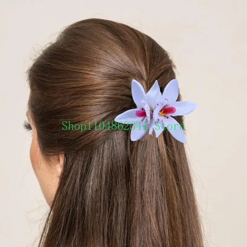 

5asd элегантная тканевая заколка для волос с цветком, заколка для отпуска, заколки для девочек, боковая заколка для волос, для