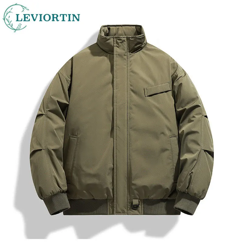 2025 Winter New Men's Japanese Qing New Collection Thickened Warm and Cold proof Stand up Collar Versatile Loose Cotton Jacket