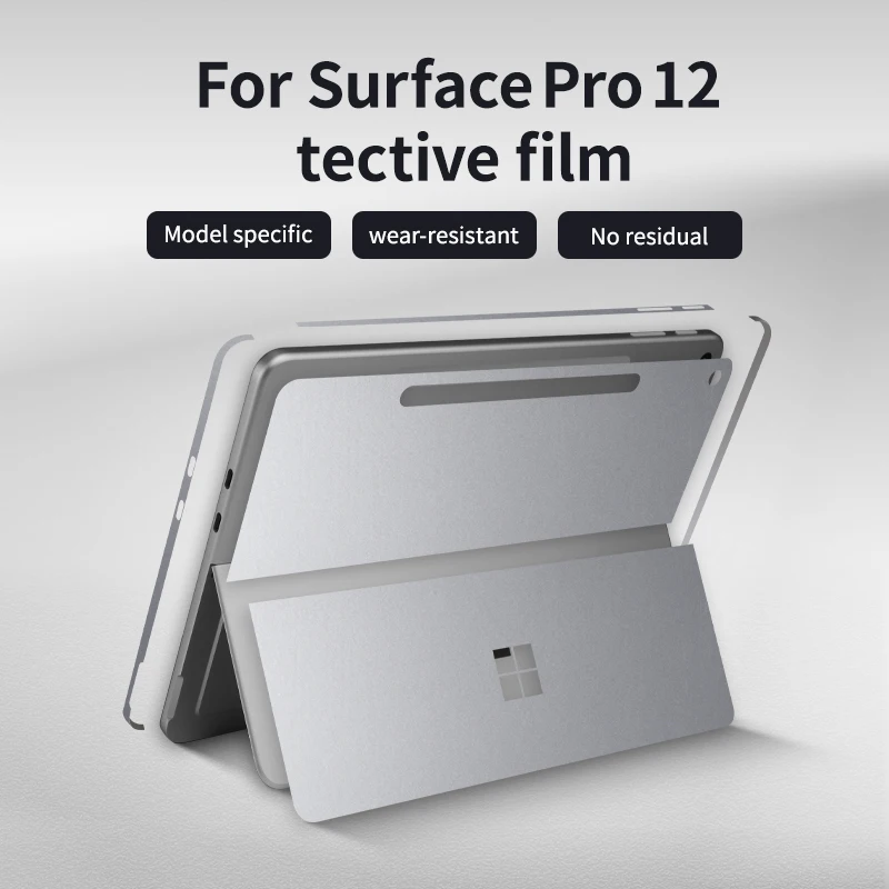 Frosted Transparent Skin Sticker For 2025 Microsoft Surface Pro 12 inch Back Decal Vinyl Laptop Cover Protector Solid color