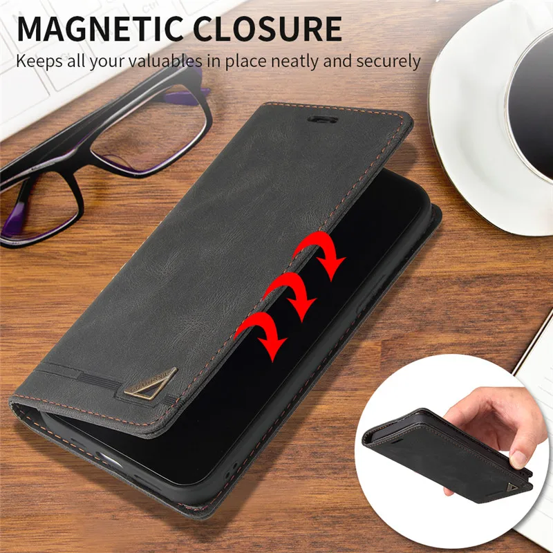 Magnetic Wallet Flip Cover Case For Huawei P40 P30 P20 Pro P40 Lite E P30Lite P40Pro Cover Anti-theft Leather Phone Bags 2023