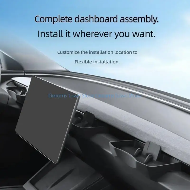 HX6A Soft Silicone Car Phone Mount Support Holder Includes Storage Tray For Model 3 Y