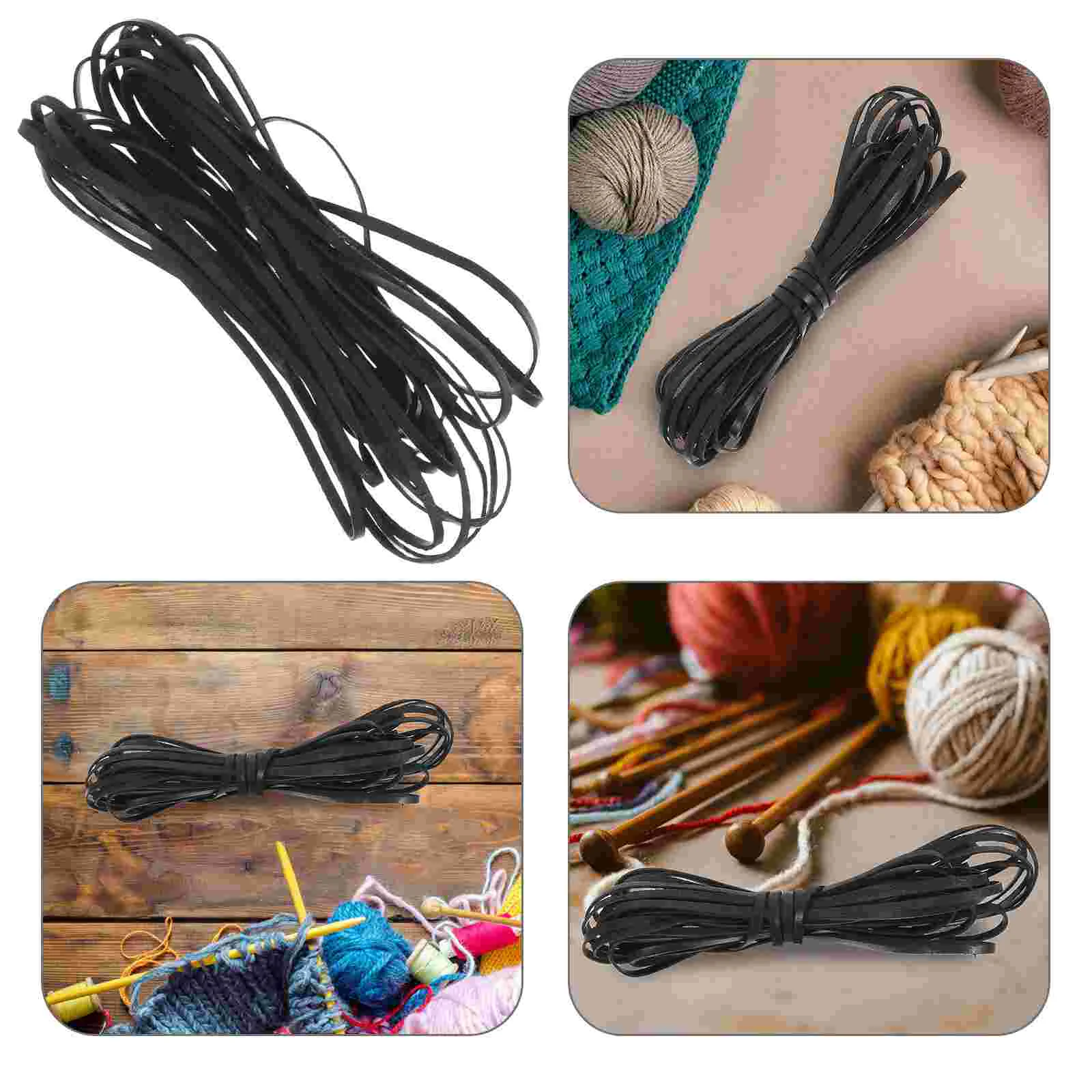 

Braided Rope Cowhide Craft Flat Necklace Cord for Jewelry Making Thread Braiding