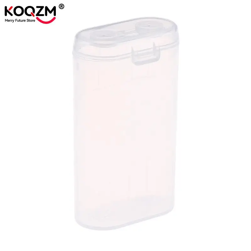 1PC 18650 Battery Portable Waterproof Clear Holder Storage Box Transparent Plastic Safety Case For 2 Sections 18650