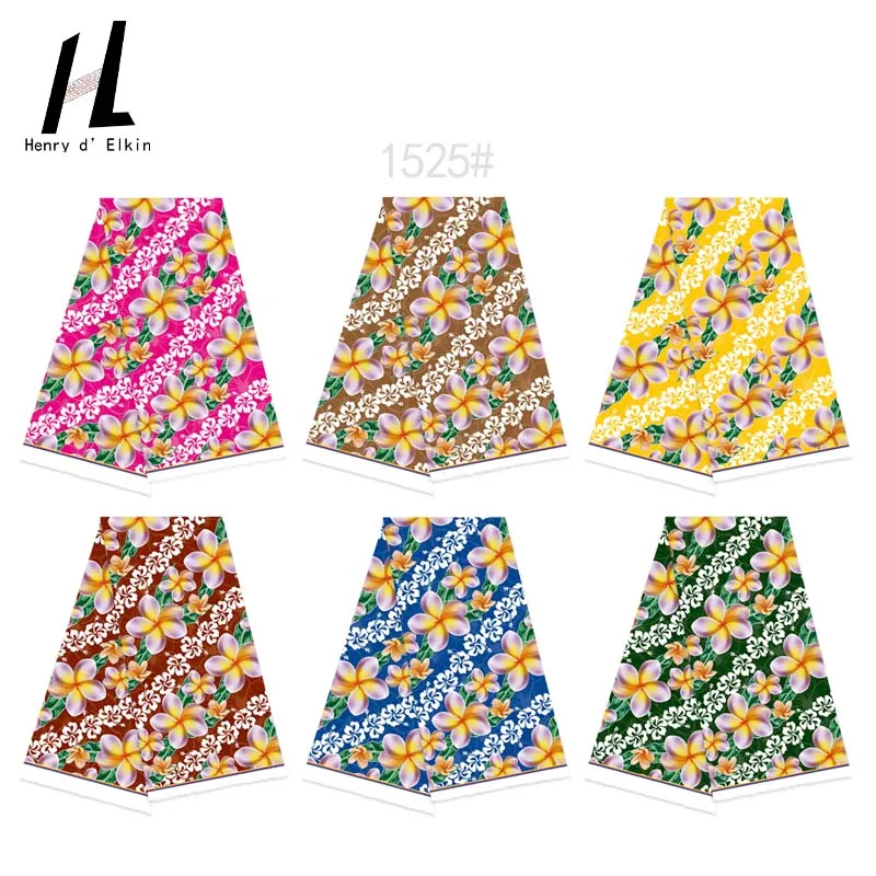 New arrivel Customized Style Beach Pattern Cloth Printed Flower Polynesian Fabrics for Clothing