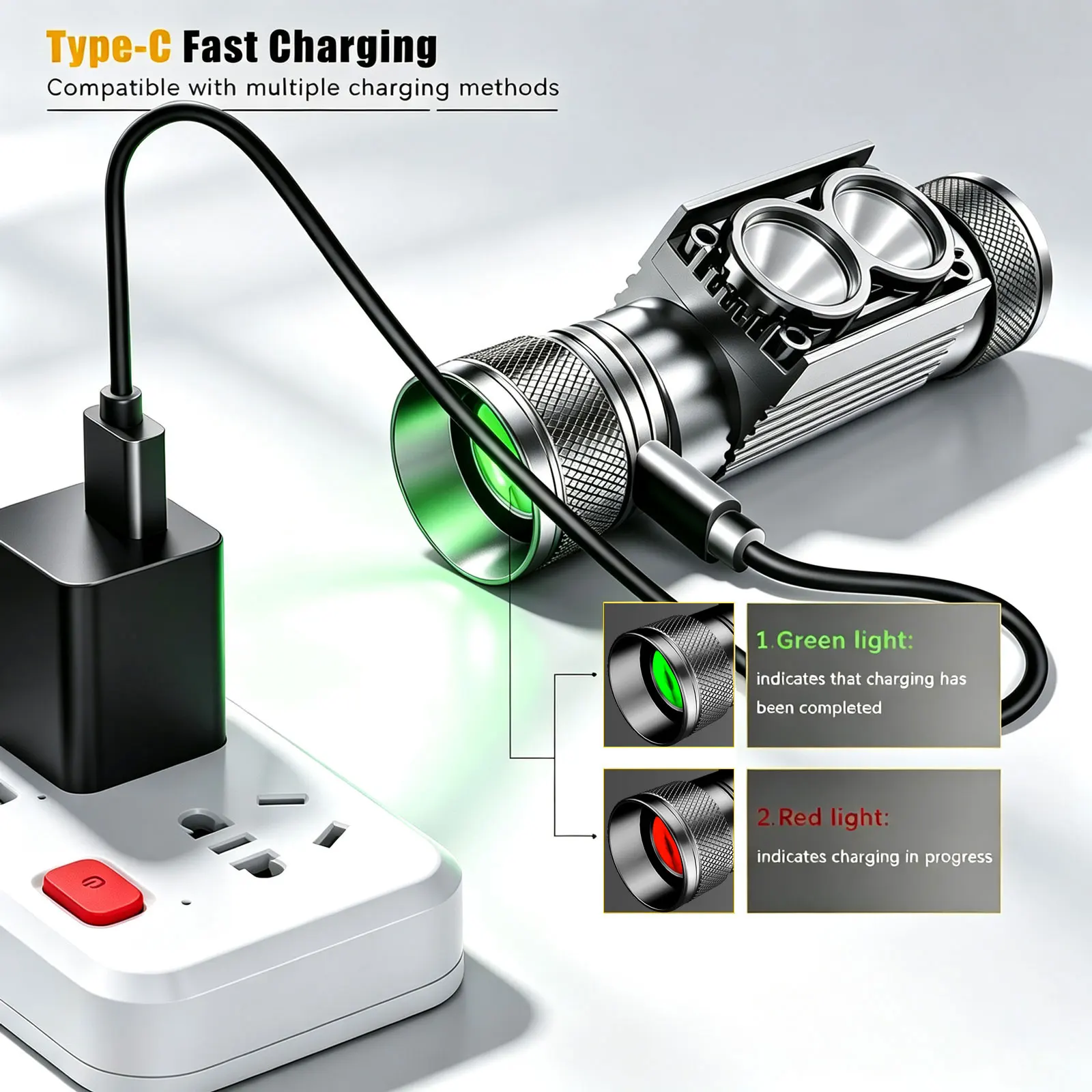 USB-C led headlamp Fishing Use 18650 headlight Torch Hunting head lamp Camping Headlamp Memory Dimming Flashlight Runing light