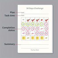 Self-adhesive Memo Pad Notes Daily To Do List Monthly Planner Notepad TO DO List Pads Time Management School Stationery Supplies