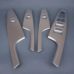 4PCS Interior ABS plastic Chrome Door Window Switch Panel Cover Trim Molding Fit for Hyundai Tucson 2015 2016 2017