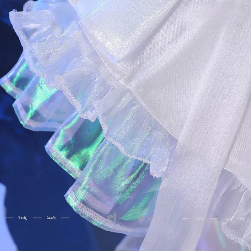 

CyAnime новые трусики и чулки с подвязками, трусики, костюм для косплея, парик, белое платье, крылья, реквизит в форме сердца, аксессуары для женщин и девочек M