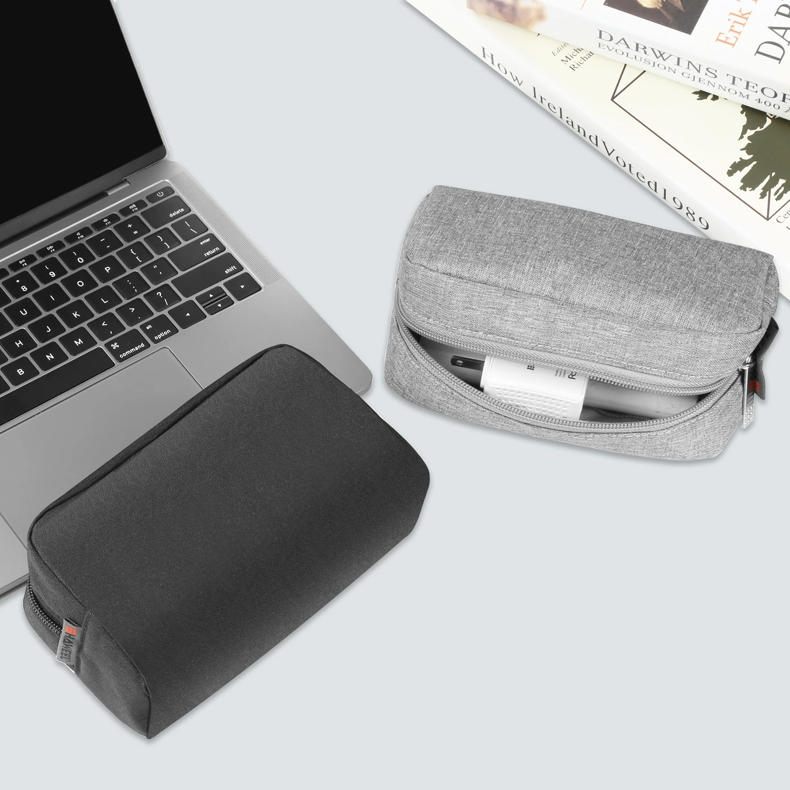 Square Mini Storage Bag Digital Adapter Power Data Cable Headphone Mouse Portable Home Travel Pouch Waterproof Organizer Case