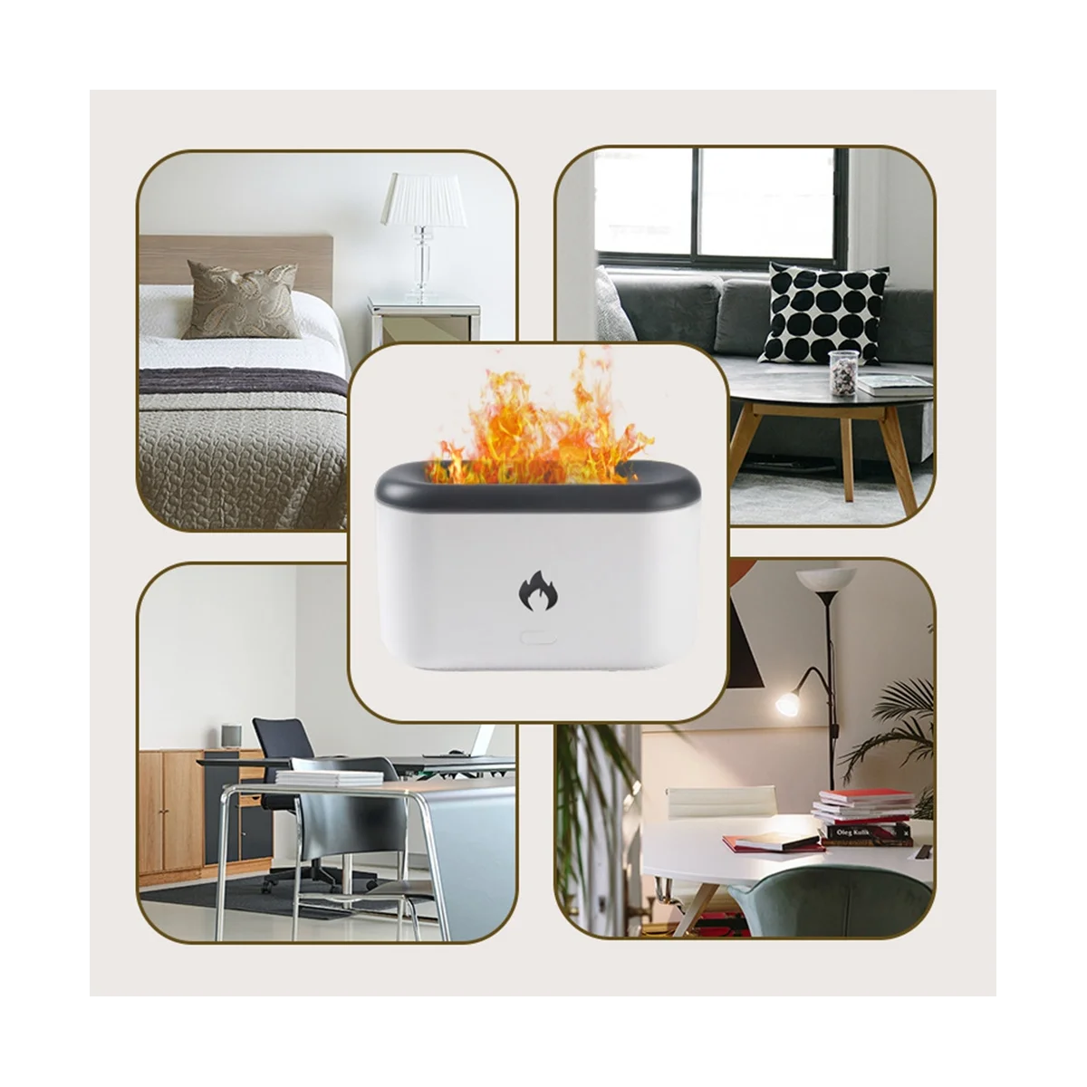 USB空気加湿器,アロマセラピー加湿器,300ml,オイルディフューザー,寝室用黒