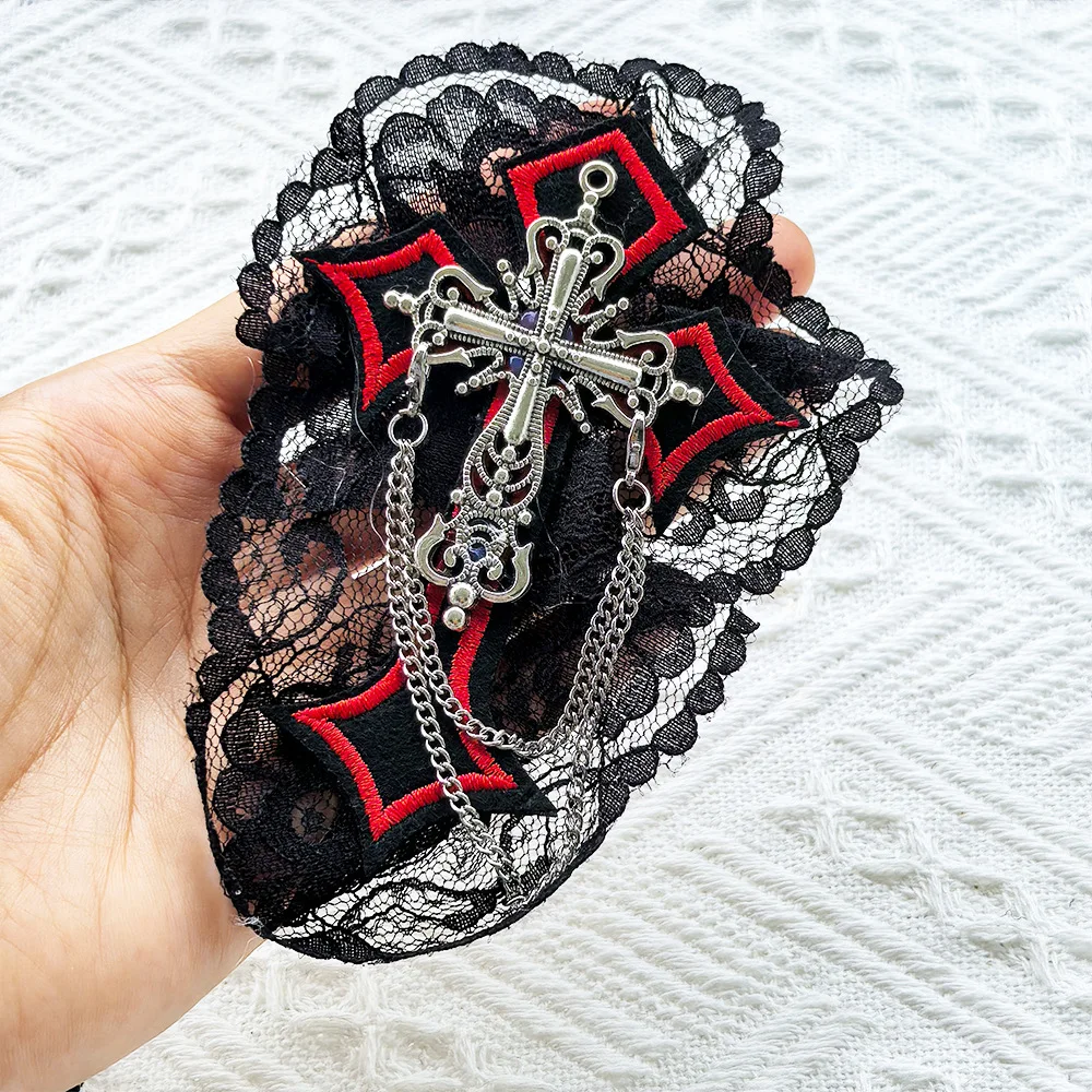 

Готический панк-субкультура из сплава, заколка для волос с крестом, брошь, головной убор, Spice Girl Y2k, клипса Лолиты, женские аксессуары в стиле Харадзюку