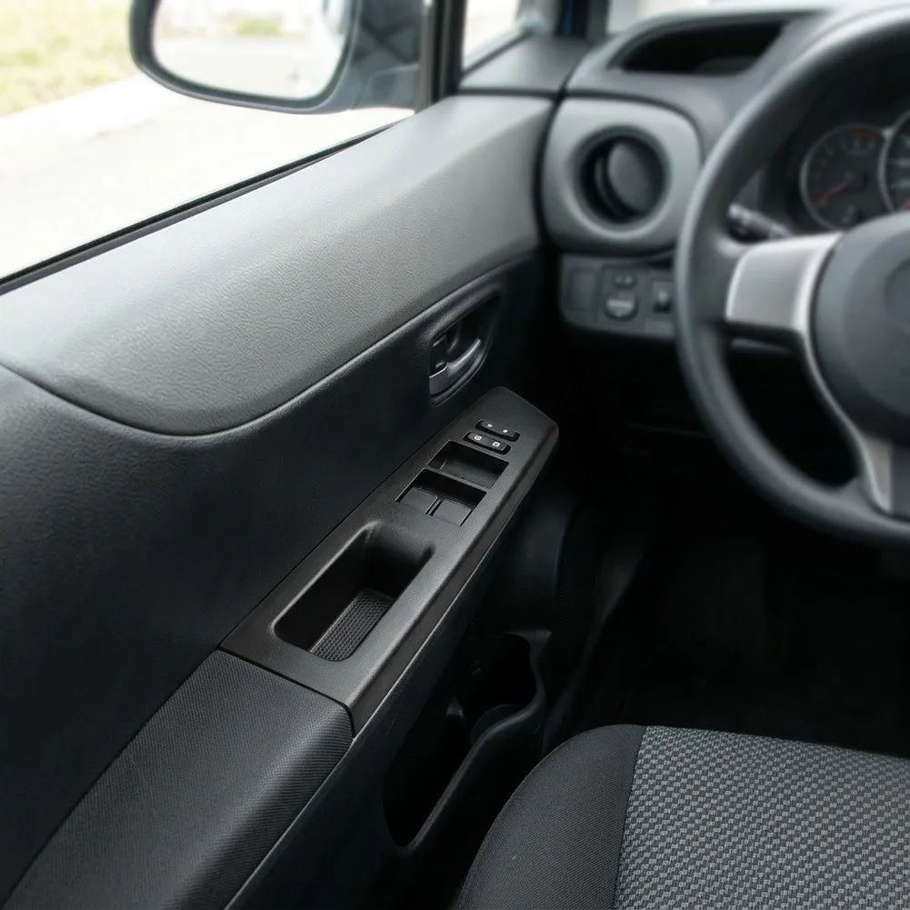 Exact Fit Left Driver Side Door Window Switch Bezel Trim for Toyota For Yaris 2012 2013 2014 Four Door Sedan OEM 74232-52550-C0