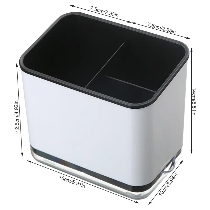 ชั้นวางช้อนส้อมพลาสติกมัลติฟังก์ชั่น, เครื่องมือในครัว, ตะเกียบ, ที่เก็บของ, ชั้นสองชั้น, มีด, ส้อม, ชั้นวางท่อระบายน้ํา