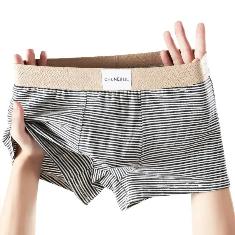 

3pcs Men Underwear Cotton Striped Boxershorts Men's Underpants Sexy Sports Comfort Male Boxers Hombre Panties