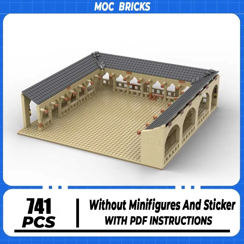 

Famous Scene Moc Building Blocks Modular Great Hall Courtyar Model Technology Gift Movie Model Construstion DIY Assembly Set Toy