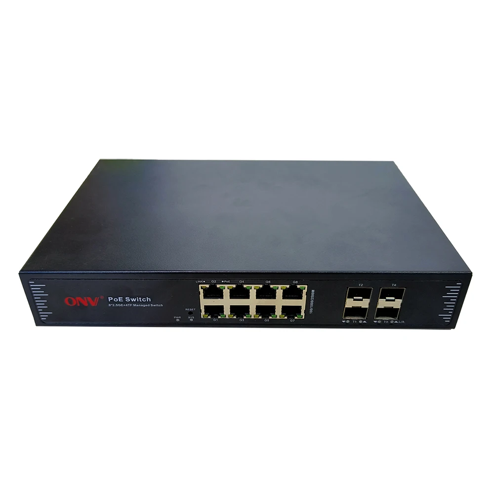 

High Performance 12-port 2.5G Managed PoE Fiber Switch POE57128PFM-at