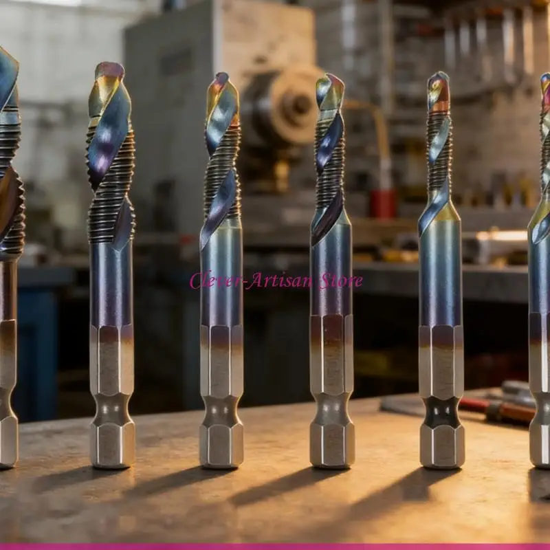 E06B 12Pcs Metal Threading Drill Bit Set for Aluminum, Copper and Thin Steel