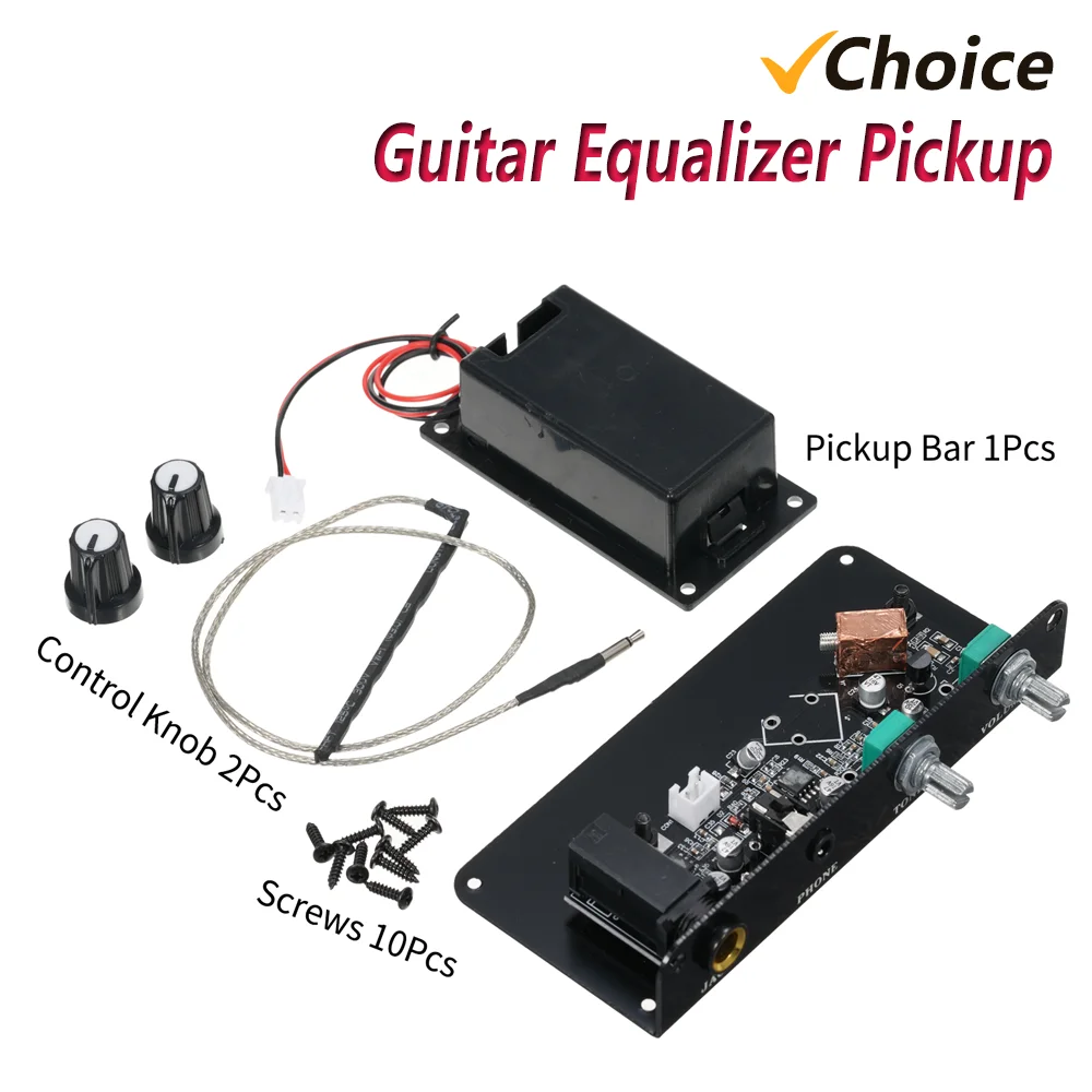 Guitar Pickup Silent Guitar Equalizer Pickup with Tone Volume Control Knob for Luthier DIY Parts Pickup Part Guitar Accessories