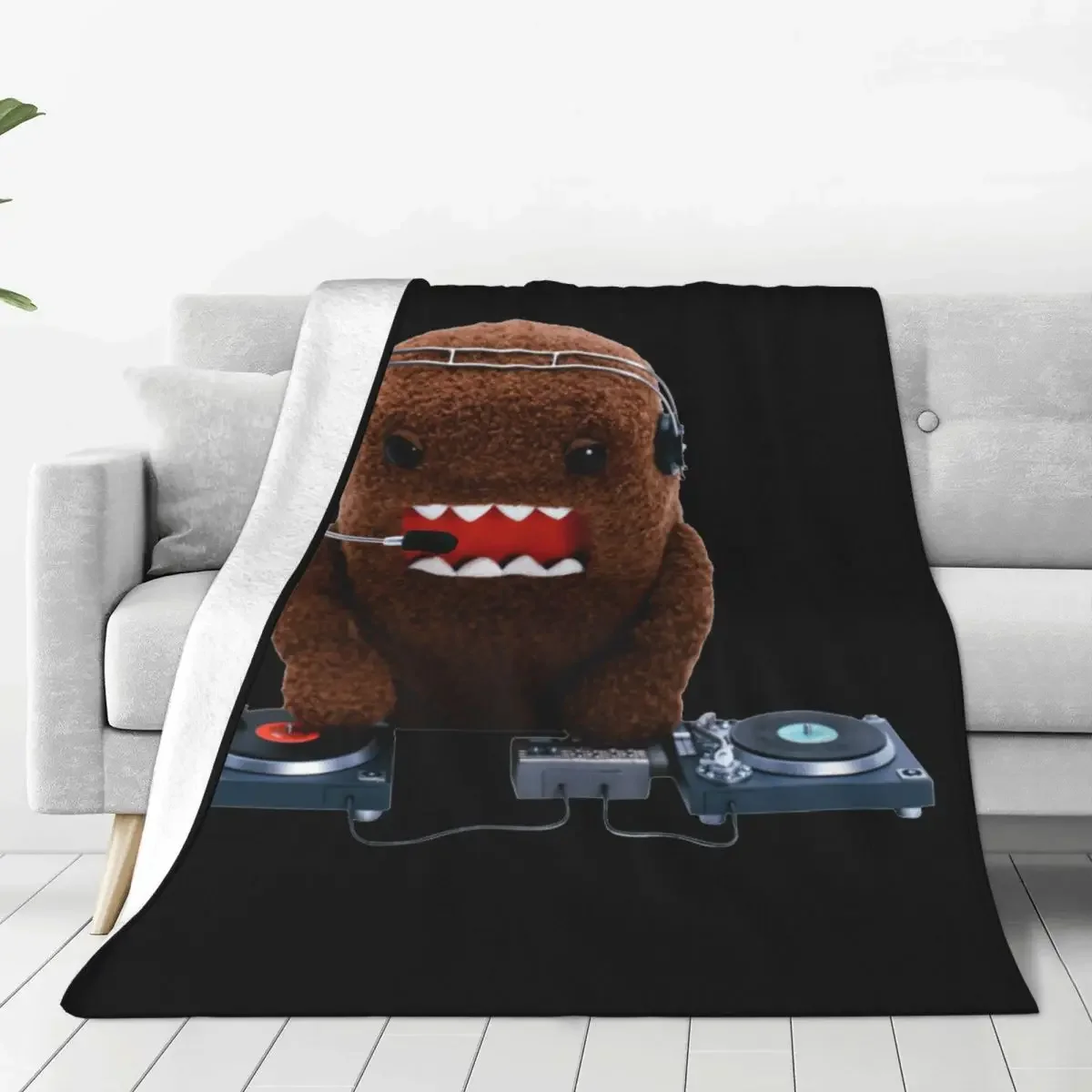 Dj Domo Kun Blankets Flannel Throw Blanket Summer Air Conditioning Printed Soft Warm Bedsprea