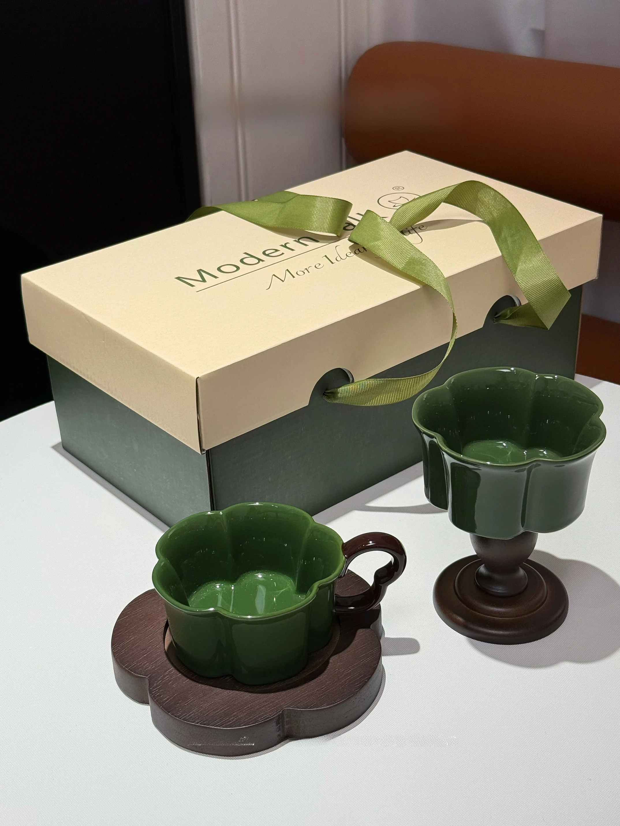 

Retro Coffee Cup And Plate Set Birthdays Housewarming Gifts Aromatic Leisure Ceramic Cup Japanese Style Gift Box Set