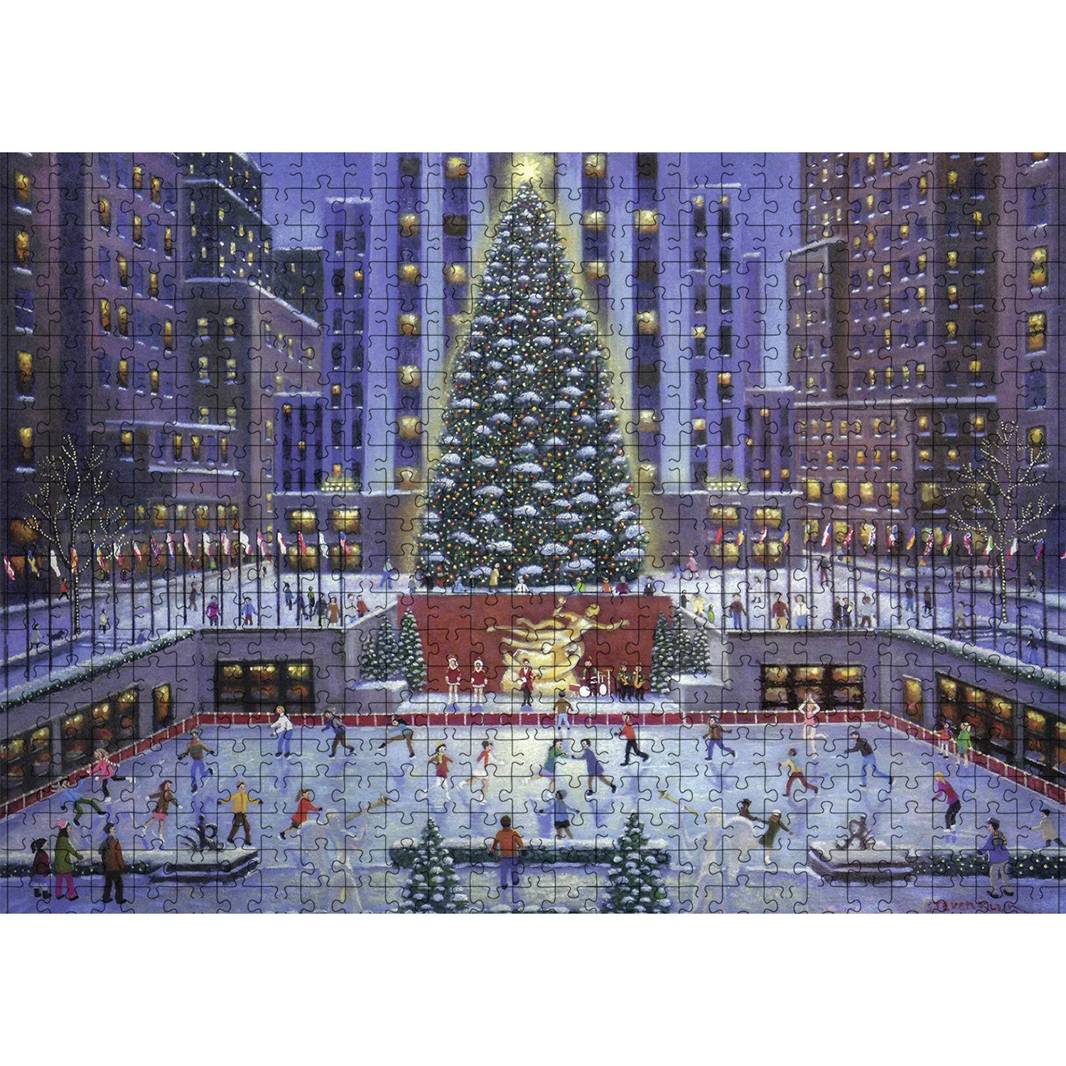 1000 Pieces Merry Christmas Jigsaw Puzzles for Adults Home Decor Games Family Fun Floor Puzzles Educational Toys for Kids