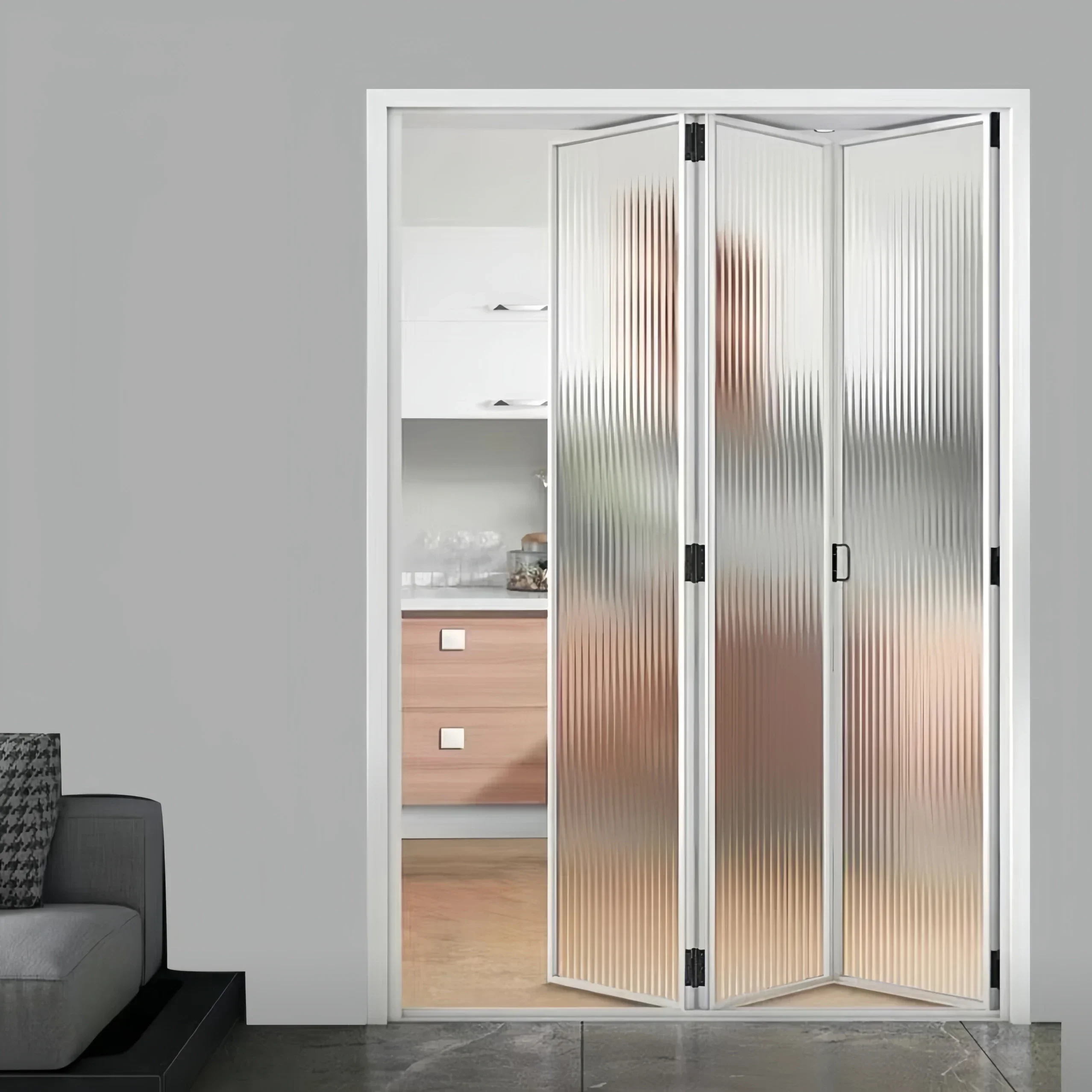 Internet celebrities without track Extremely narrow titanium magnesium alloy folding sliding, balcony kitchen bathroom office