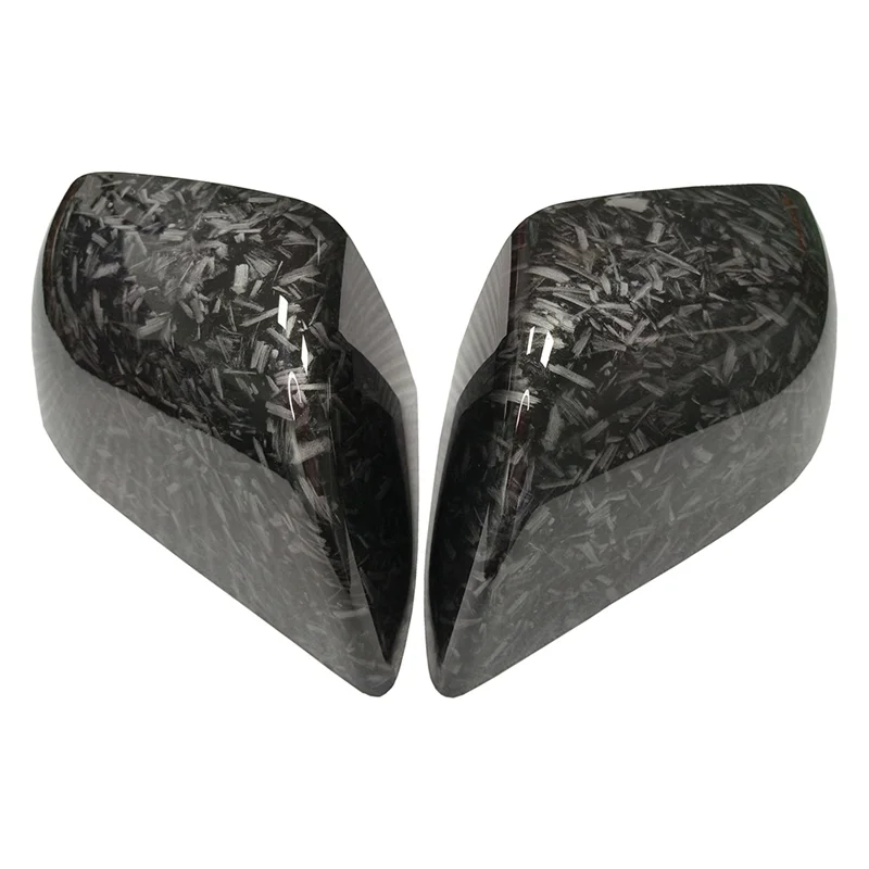 

NEW-Car Rear Mirror Cover Cap For Tesla Model 3 Water Transfer Forging Pattern Rearview Mirror Shell