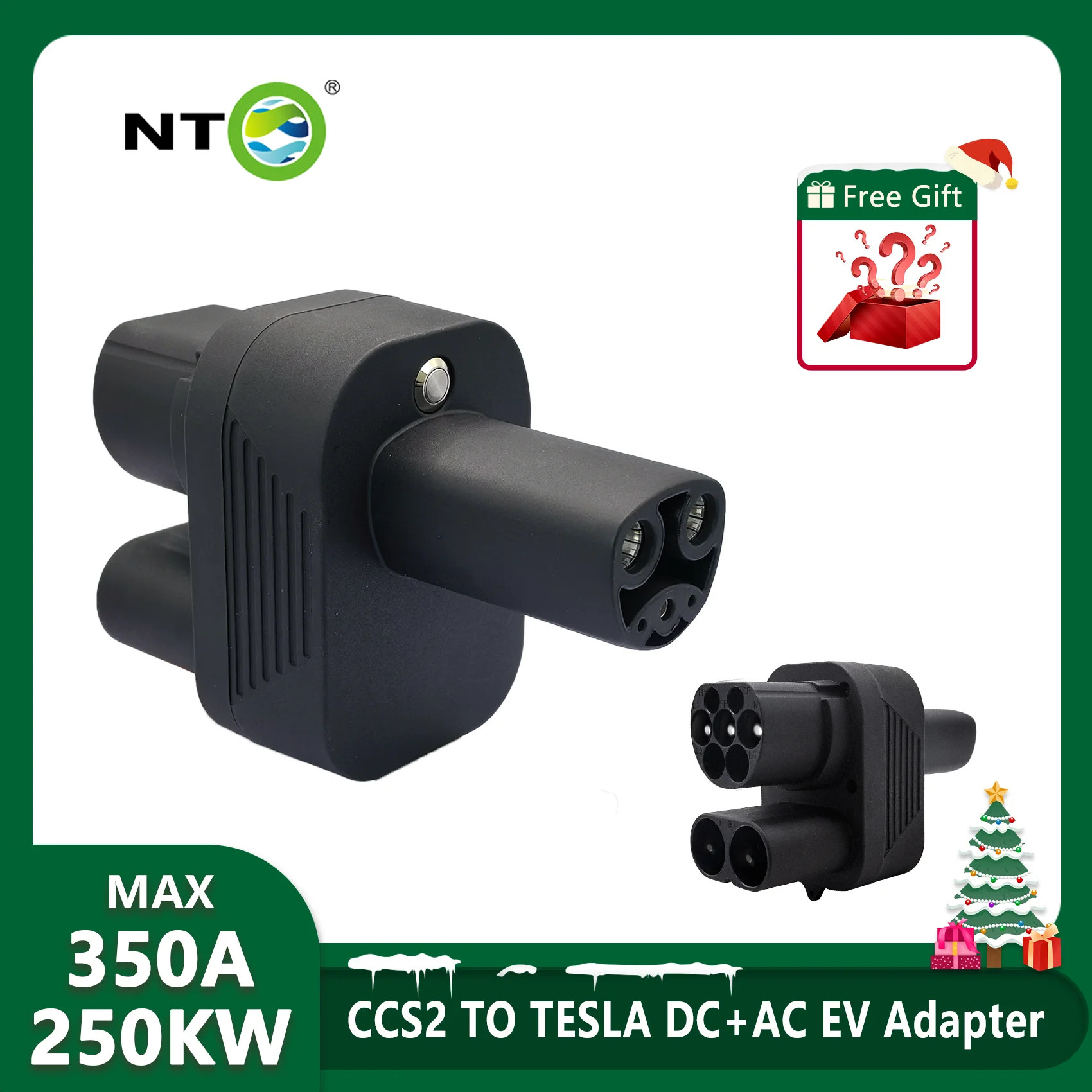 NTO AC 32A DC 250A Cable Type 2 To Tesla EV Charger Electric Car Charging Socket CCS2 Combo For Tesla Model 3 Y X S Accessories