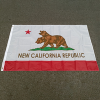 aerxemrbrae 90X150cm  New California flag  double side printed polyester hanging New California Republic Flag For Decoration