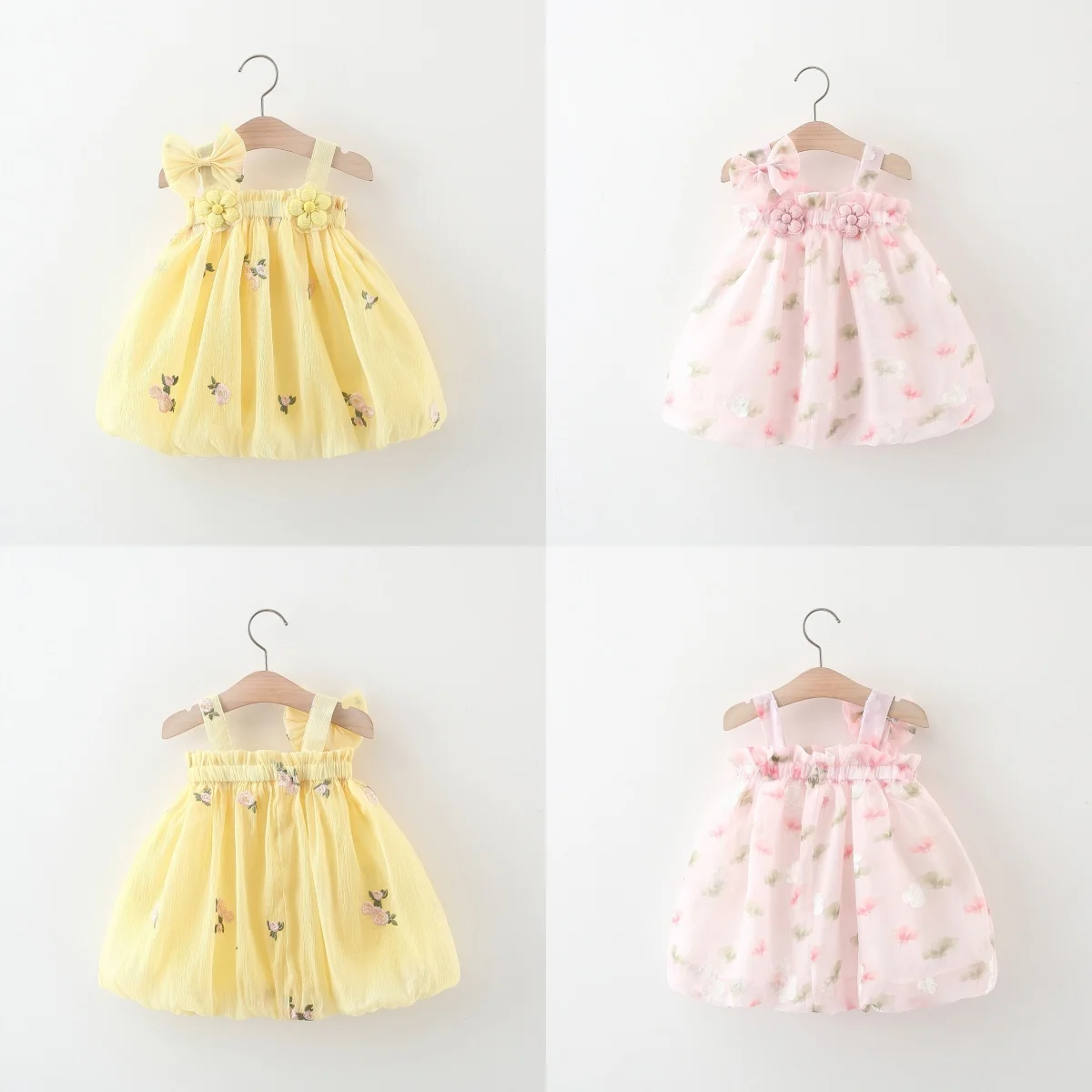 

Платье для маленьких девочек от 0 до 3 лет, летнее хлопковое платье принцессы на бретелях с вышивкой и бантом, Пляжное Платье для девочек