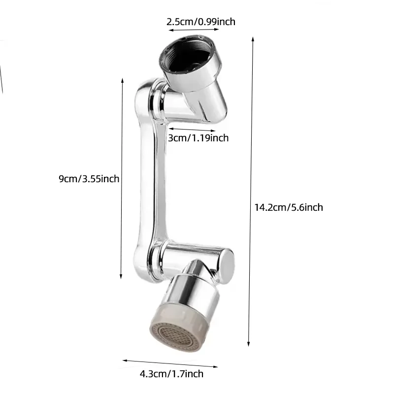 ABS Universal Rotation Extender Faucet Aerator Splash Filter Kitchen Washbasin Faucets Bubbler Nozzle Two Modes for Water Outlet gallery 5