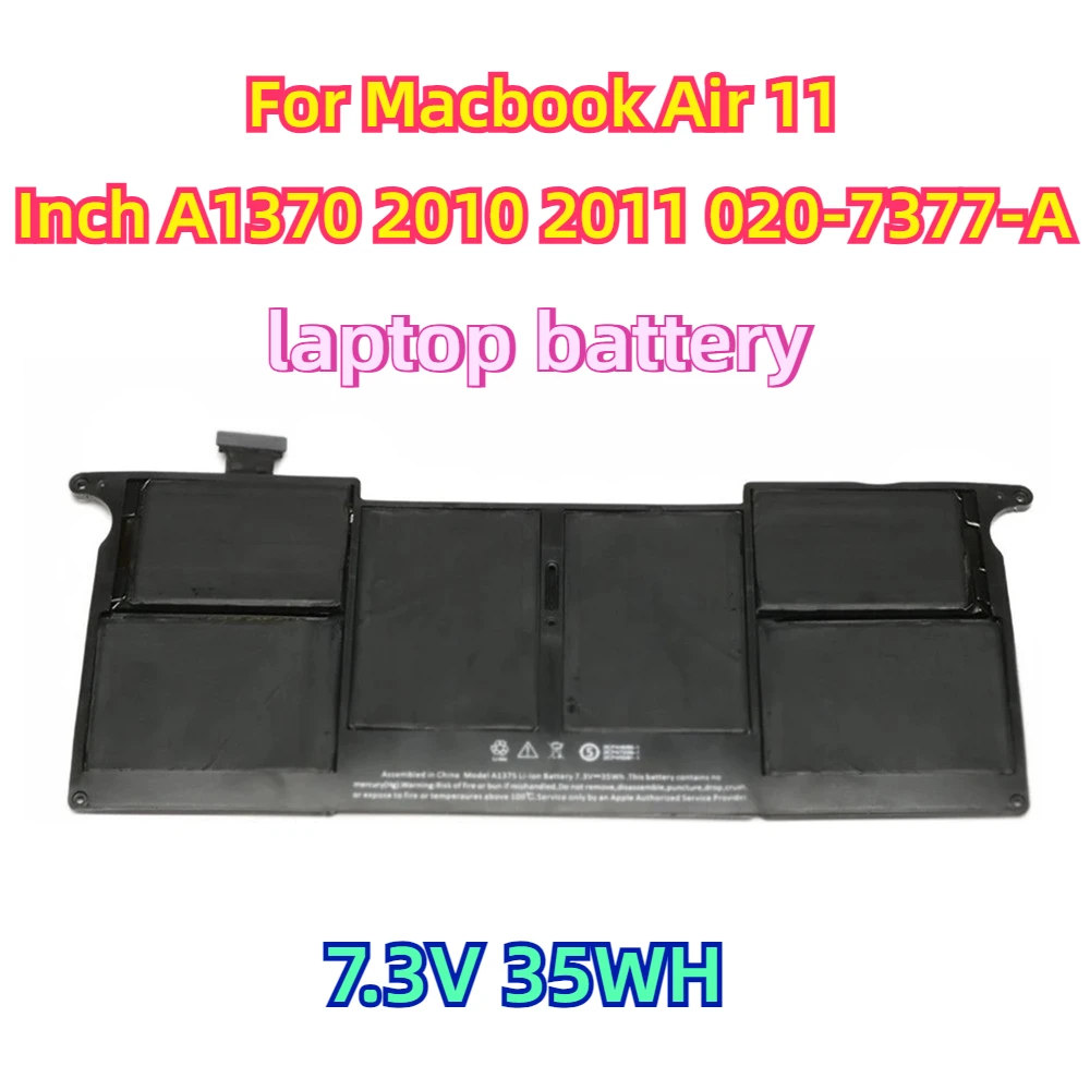 

For Macbook Air 11 Inch A1370 2010 2011 020-7377-A 7.3V 35WH A1375 Battery laptop battery