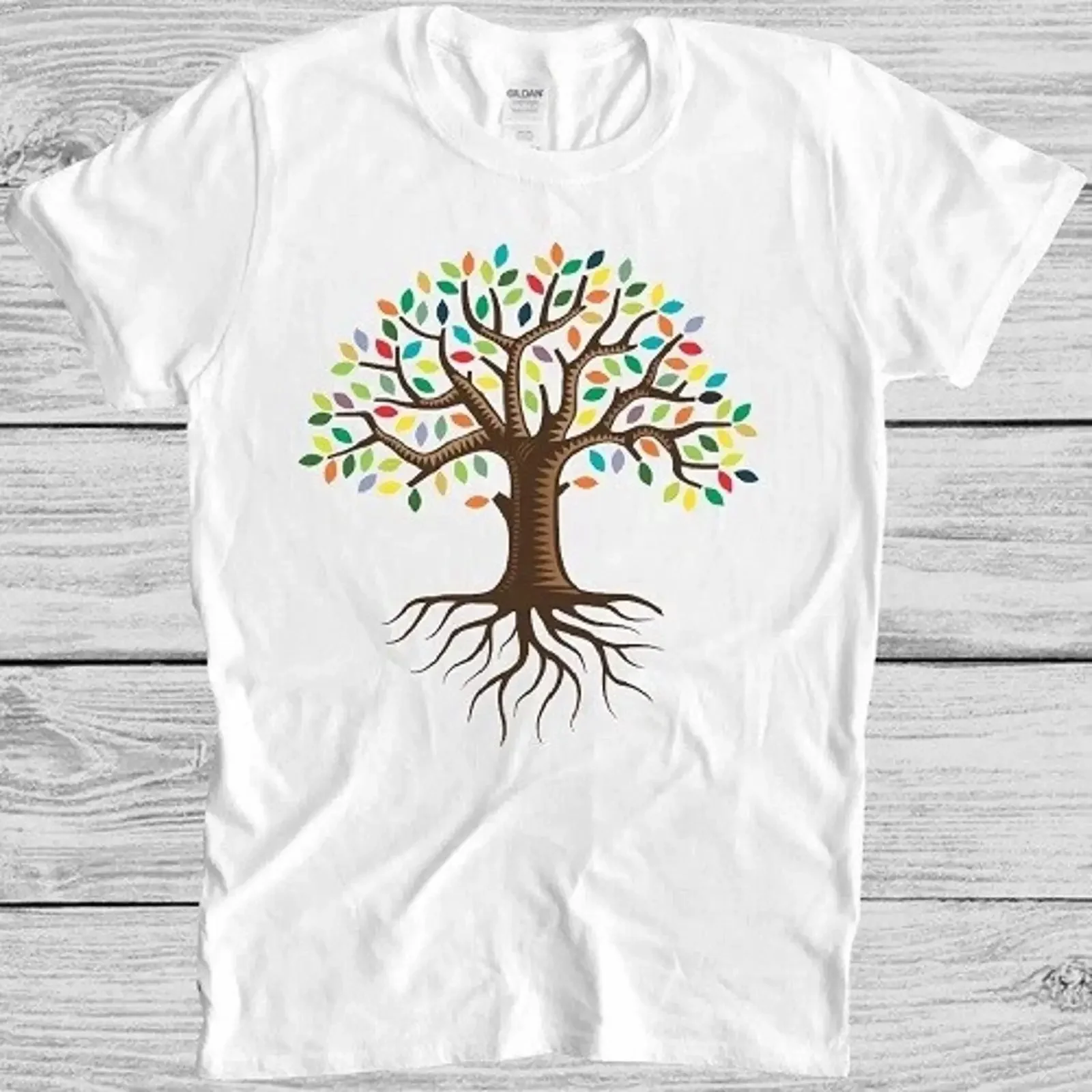 Lebensbaum Hippie Wicca heidnischer Schamane Yoga Buddhismus Druide T Shirt M71 vintage Washed Breathable Stretched