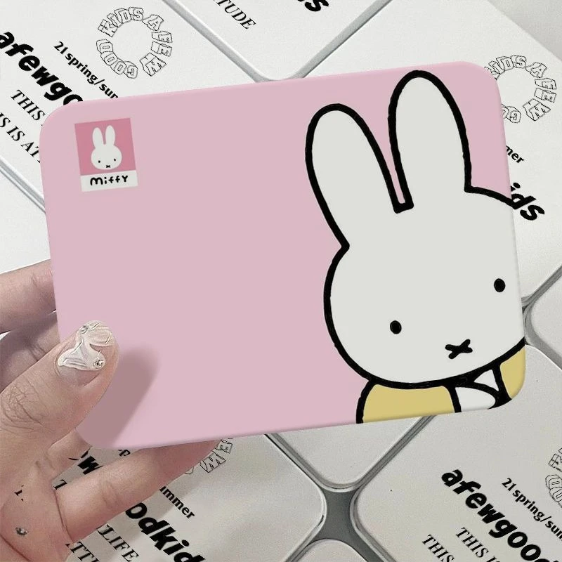 Nuevo Kawaii Miffy sombrero azul Miffy conejo almacenamiento caja de hierro organización almacenamiento de escritorio caja de alta belleza juguetes para niños
