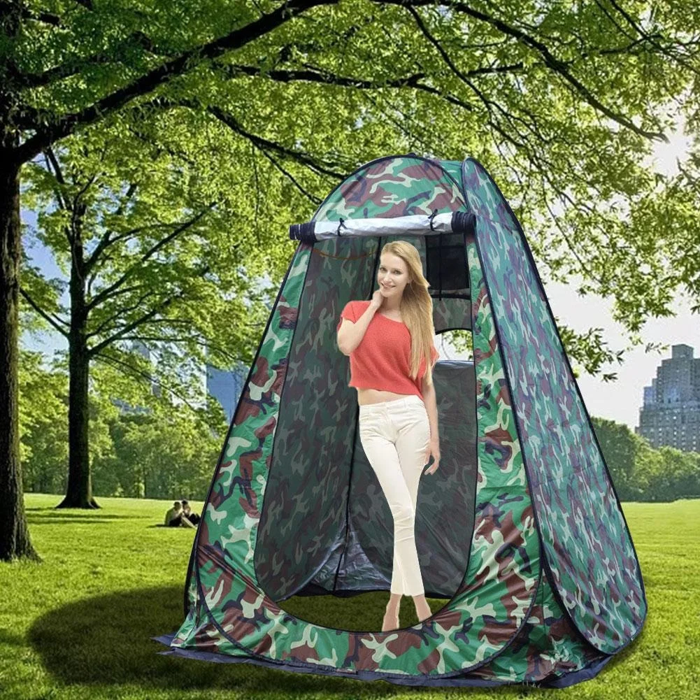 中国メーカー高品質カスタムポータブル折りたたみ式トイレテント1～2人用デュアルシャワーテント屋外キャンプ用
