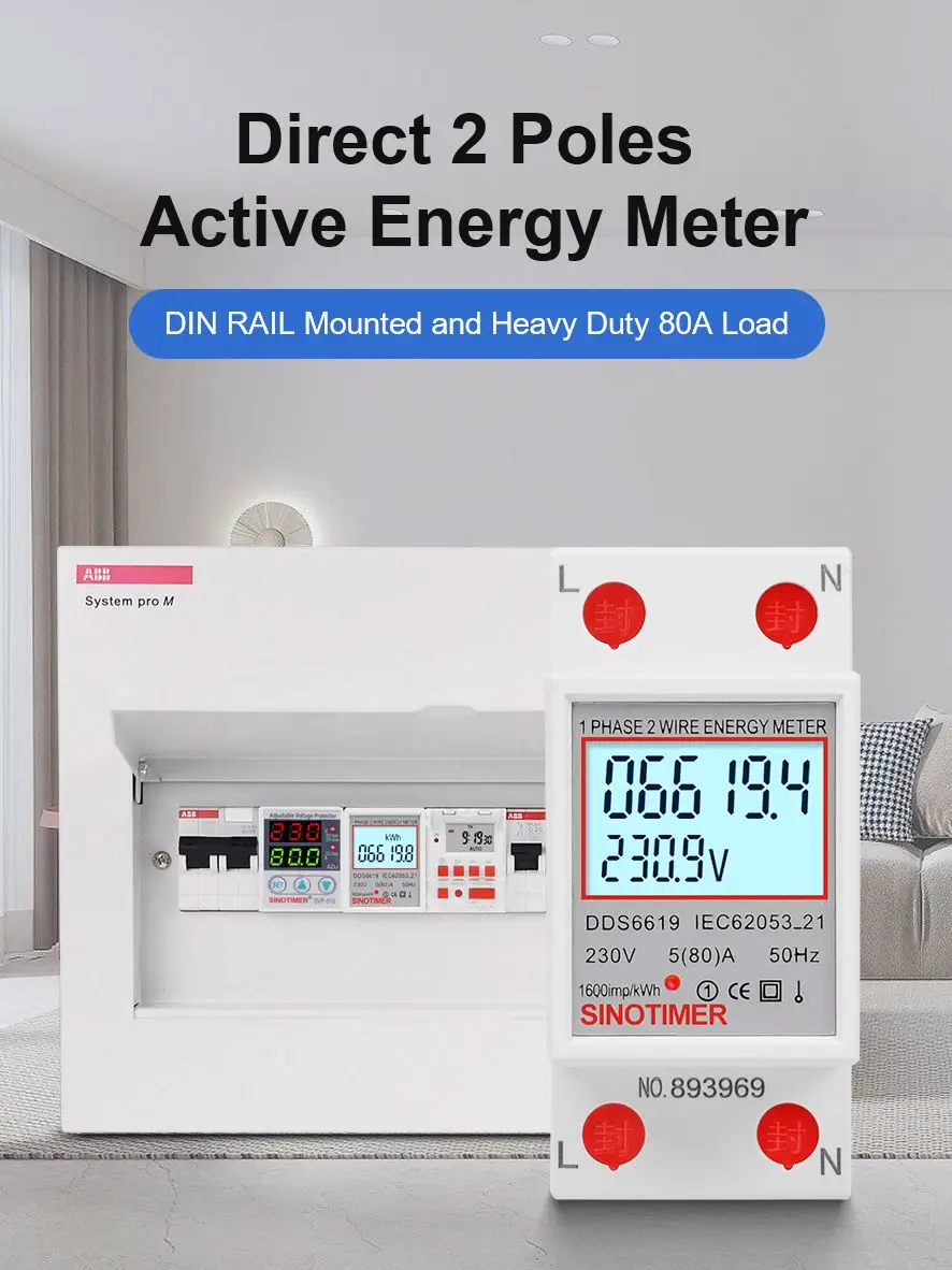 สายไฟฟ้าเดี่ยวจอแสดงผลดิจิตอล LCD สองเส้นใช้พลังงานไฟฟ้ารางรางรางรางรางรางรางรางรางรางไฟ230V 50Hz ใช้พลังงานไฟฟ้าการใช้พลังงาน