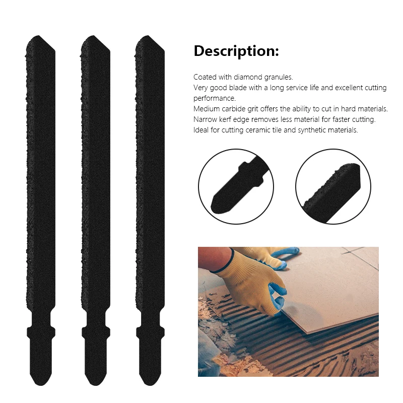XUCHUAN Jig Saw Blade 4 Inch Grit 50 T-Shank Diamond Jig Saw Blade For Cutting Marble Stone Granite Tile Ceramic Cutting Tool