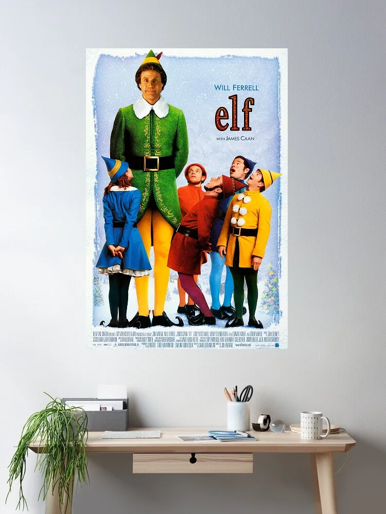 8Style Choose Elf Movie, Art Print Silk Poster Home Wall Decor