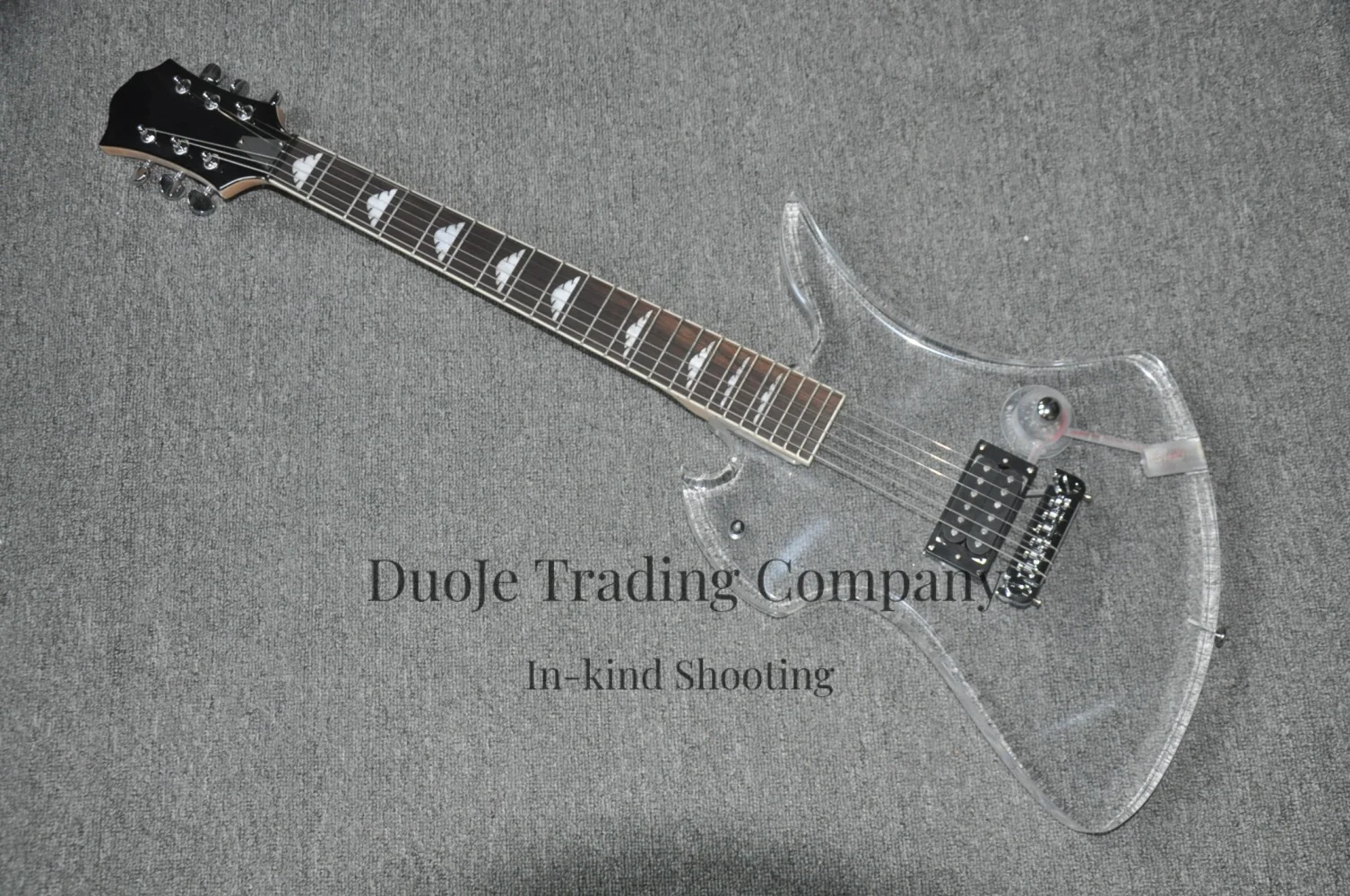 

6-string crystal guitar, acrylic electric guitar, fixed bridge, rosewood fretboard, maple neck