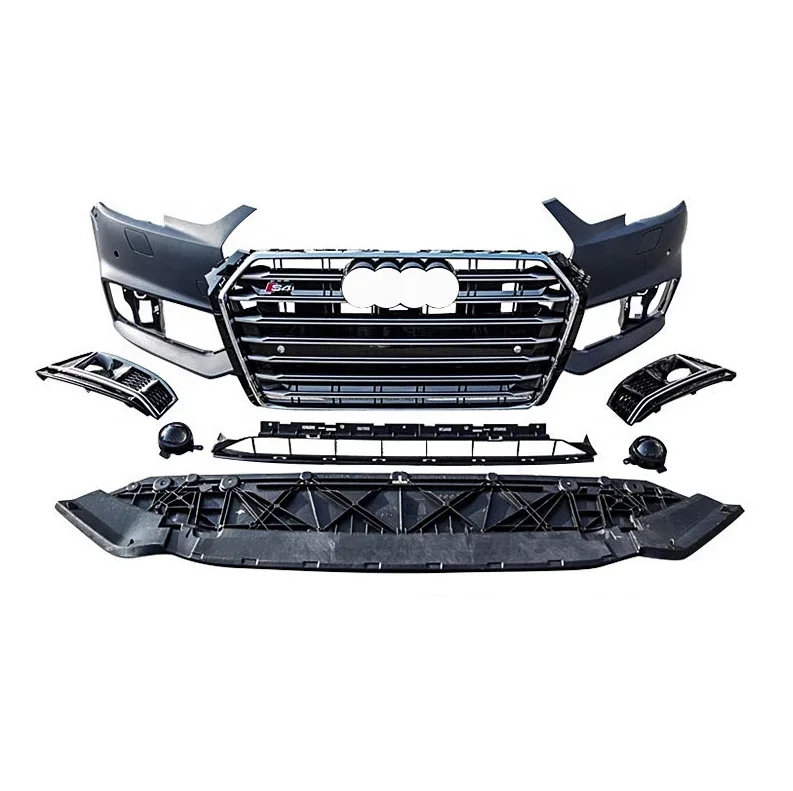 

S4 RS4 car bodykit High quality PP material Auto modified front bumper for A4 B9 S4 new style body kit 2017-2019