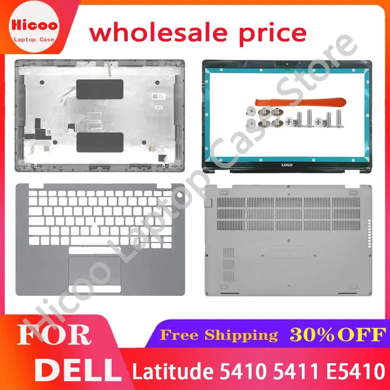 

For DELL Latitude 5410 5411 E5410 Laptop LCD Rear Cover/Front Frame/Palm Pad/Bottom Cover 0NKPM7 Silver