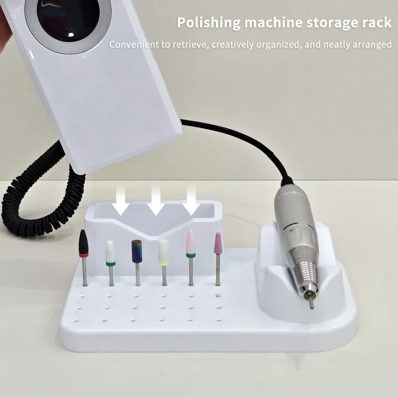 네일 드릴 머신 비트 홀더 디스플레이 네일 훈련 네일 아트 액세서리 DIY 매니큐어 도구 24 홀 그라인더 스토리지 랙