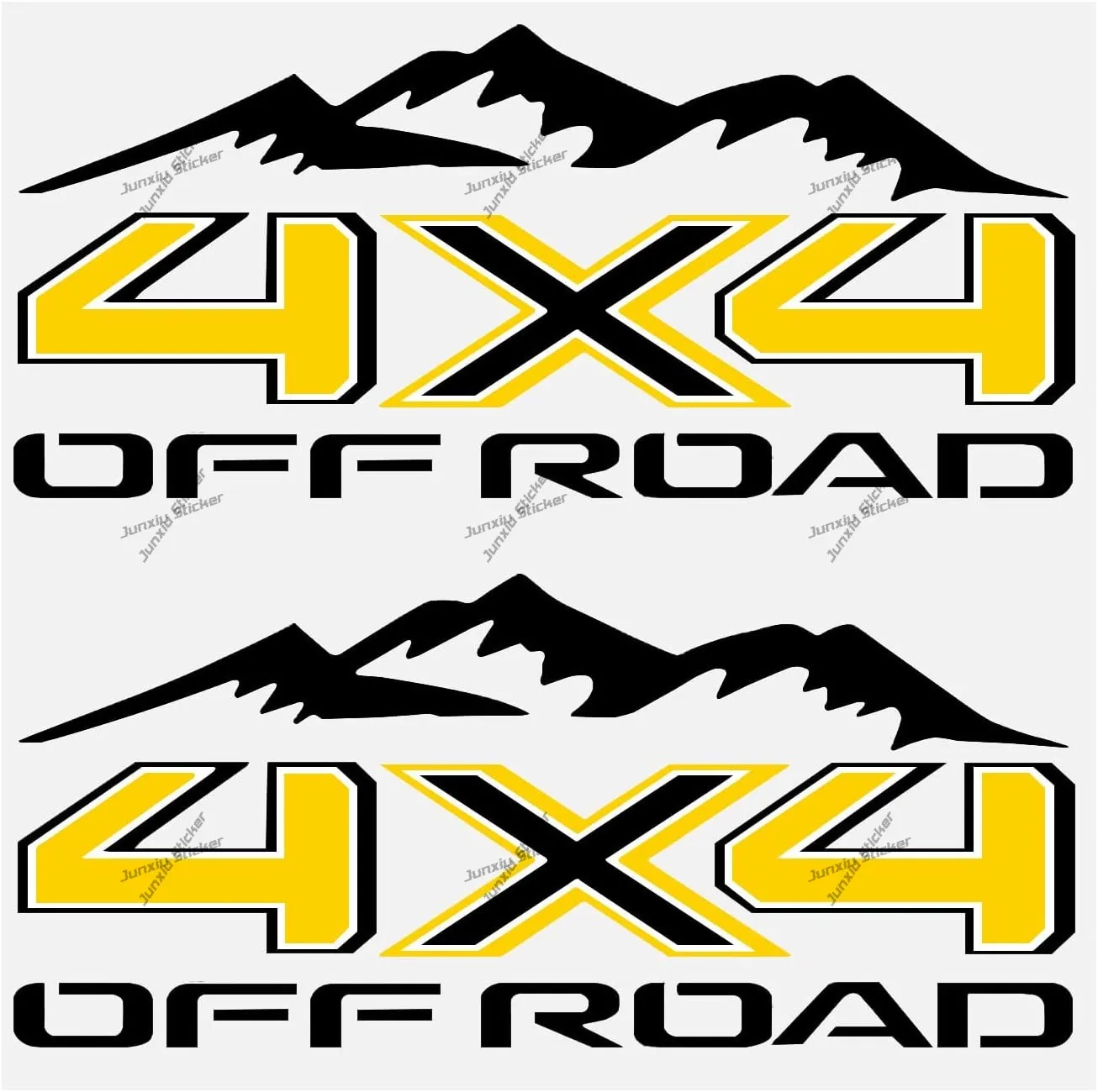 2er-Set 4x4 Totenkopf-Truck-Aufkleber: Feuer-Totenkopf-Camo-Hai Fx4 4x4 Wraps Offroad mit Berg für LKW – verschiedene Stile, Aufkleber für Camper – Detail 13