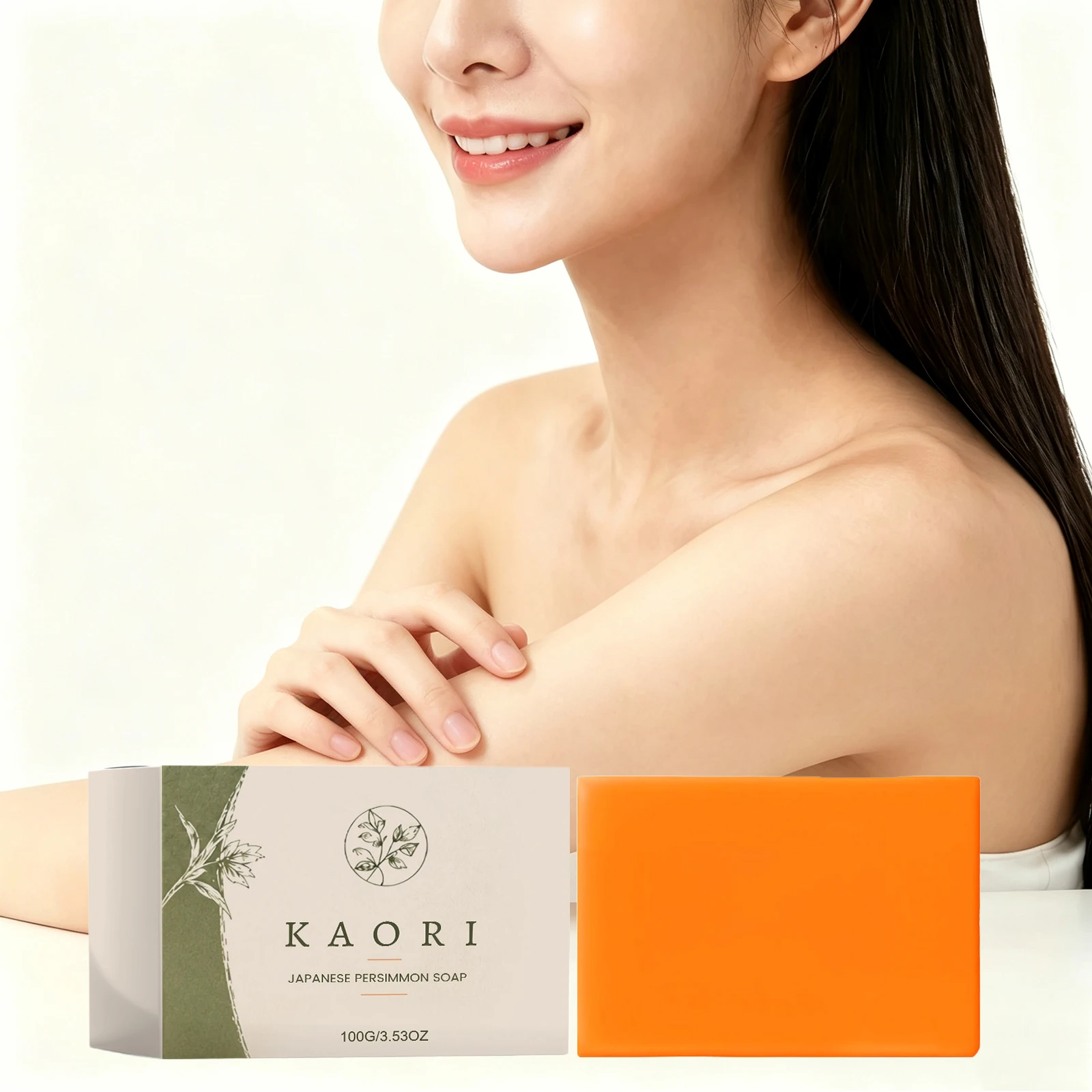 Persimmon Soap Bar Body Odor Removal Improving Skin Texture Lasting Fragrance Oil Control Skin Nourishing Deep Cleansing Soap
