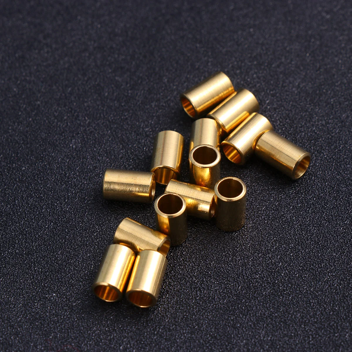 

100pcs DIY Jewelry Accessories Round Tube Straight Tube Beads Copper Beading Accessory for Handmade Bracelets Necklace Craft