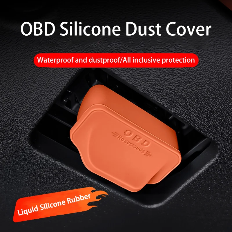 For Tesla Model 3/Y Silicone OBD Port Cover Waterproof Rust-proof OBD Port Lock Protective Sleeve Dust OBD Clogging Caps