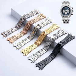 Watch Band Men And women Full Stainless Steel wristband For AP ROYAL OAK Bracelet strap Black Gold Silver watch chain 21mm 26mm