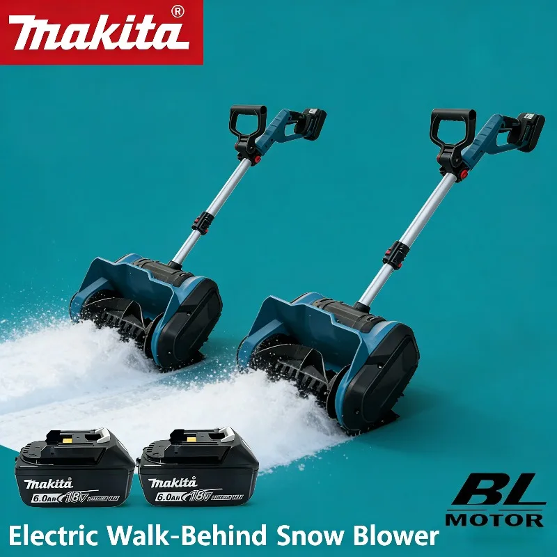 

Аккумуляторная лопата для уборки снега Makita 18В | Портативная снегоуборочная машина с конструкцией из углеродистой стали и АБС-пластика для патио, подъездных дорог и тротуаров