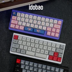 Idobao ID42 teclado blanco Pc teclado con cable Mini teclado mecánico 40 QMK a través de teclado negro púrpura Barebone Kit 40% teclas