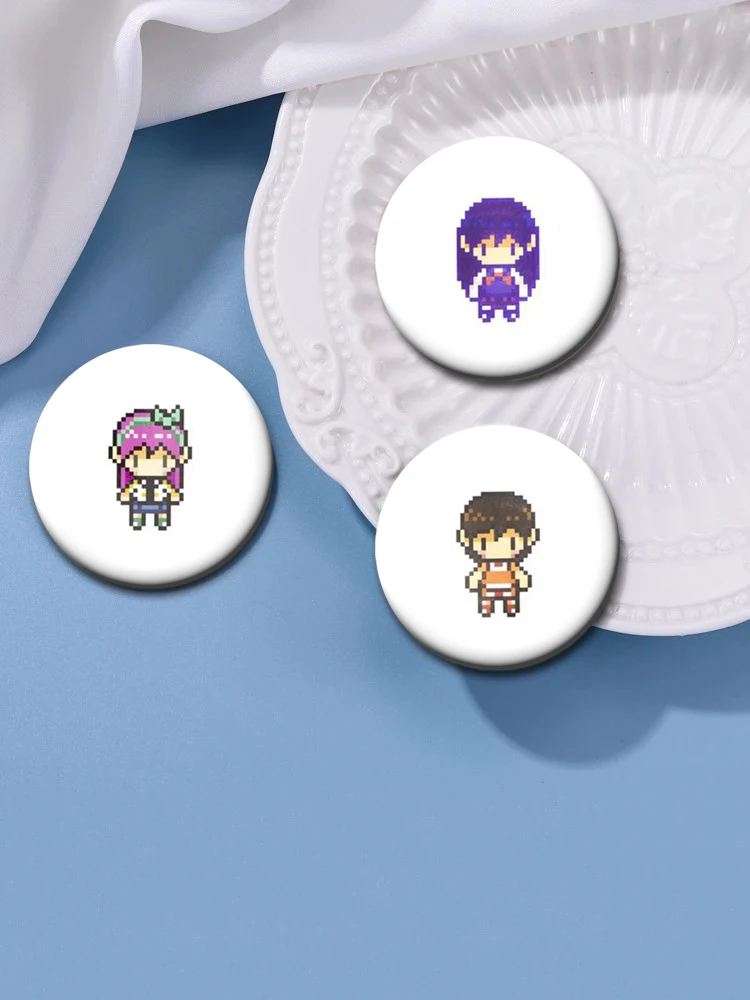 58/32 مللي متر مضحك الكرتون بكسل أوموري لعبة لينة زر دبابيس صني كيل الريحان المفاجئة على بروش لحقيبة الملابس ديكور شارات الهدايا المثالية #6